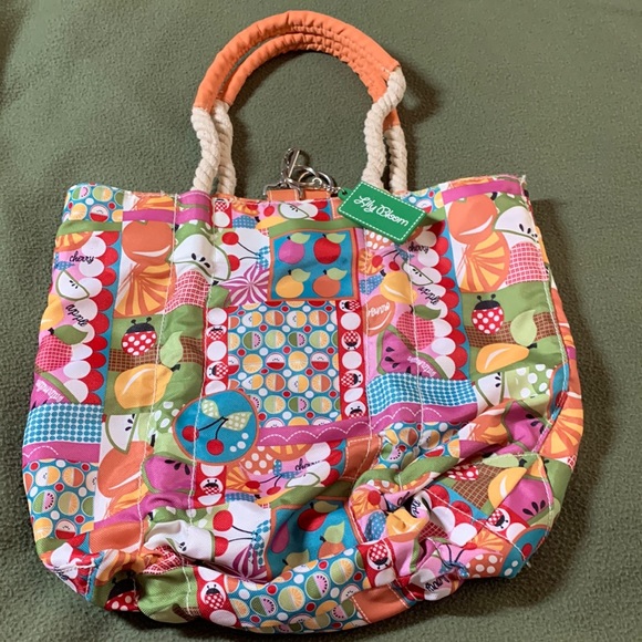 Lily Bloom Handbags - Cute Lily Bloom fruit bag. 15 inches top. 12 inches bottom. 14 bag. 7 handle